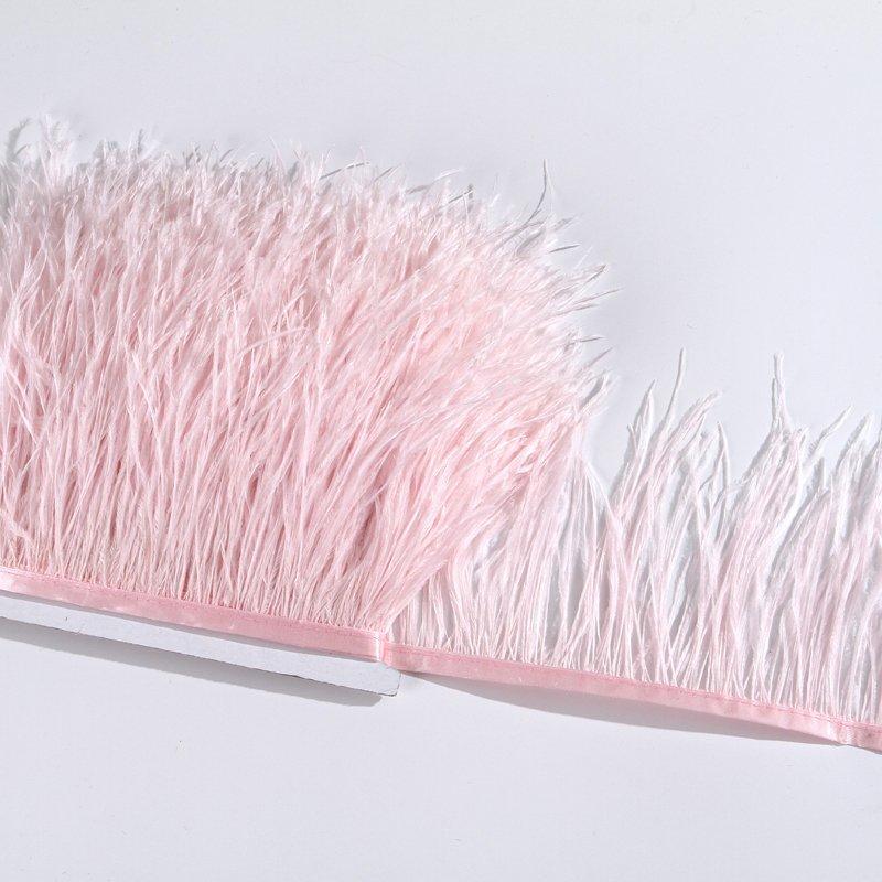 Ostrich Feather Trim 8-10cm 10-15cm 10Meters Fringe White for Clothes Ribbon Skirt Plumas Plume Decoration Wedding Party