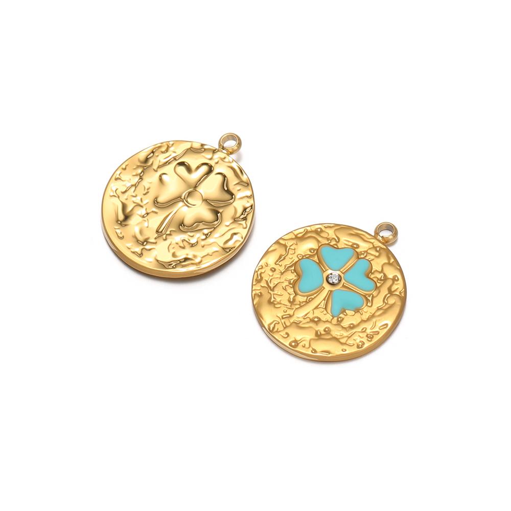 5Pcs Stainless Steel 16mm Flower Enamel Heart Charms for DIY Jewelry Women Necklace Findings Bracelet Supplies Earrings Making