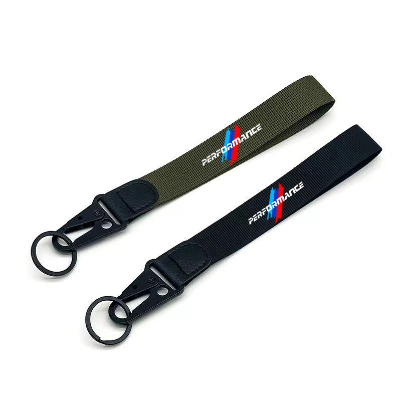 PDRI9 Car Styling Embroidery Nylon Keyring Anti-loss Keychain For BMW 1 2 3 4 5 Series X1 X3 X4 X5 X7 G20 G38 F20 F39 F48 E60 E36 E39