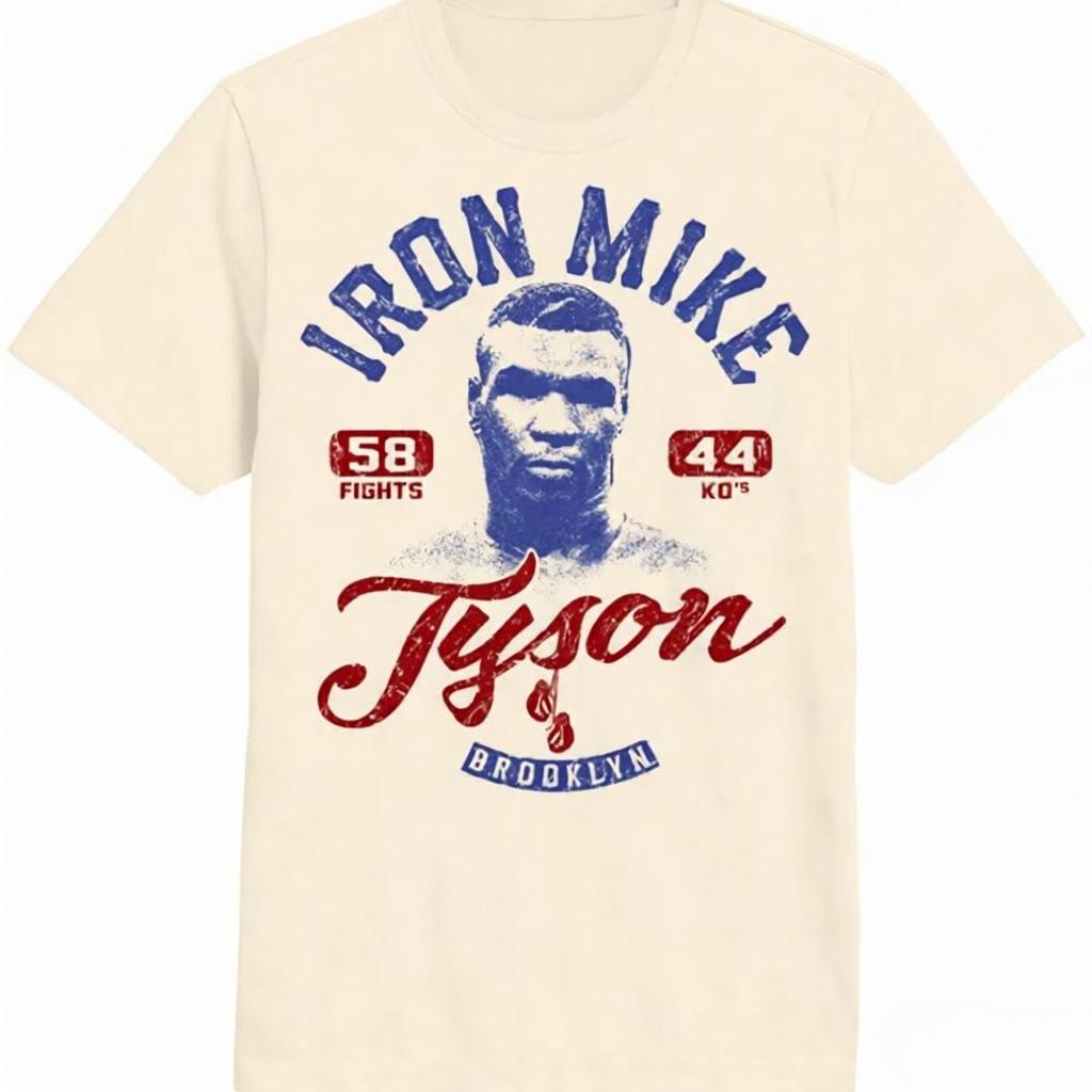 BenberFashion Mike Tyson Silhouet Boksen T-shirt Heren Zomer Katoen Korte Mouwen L