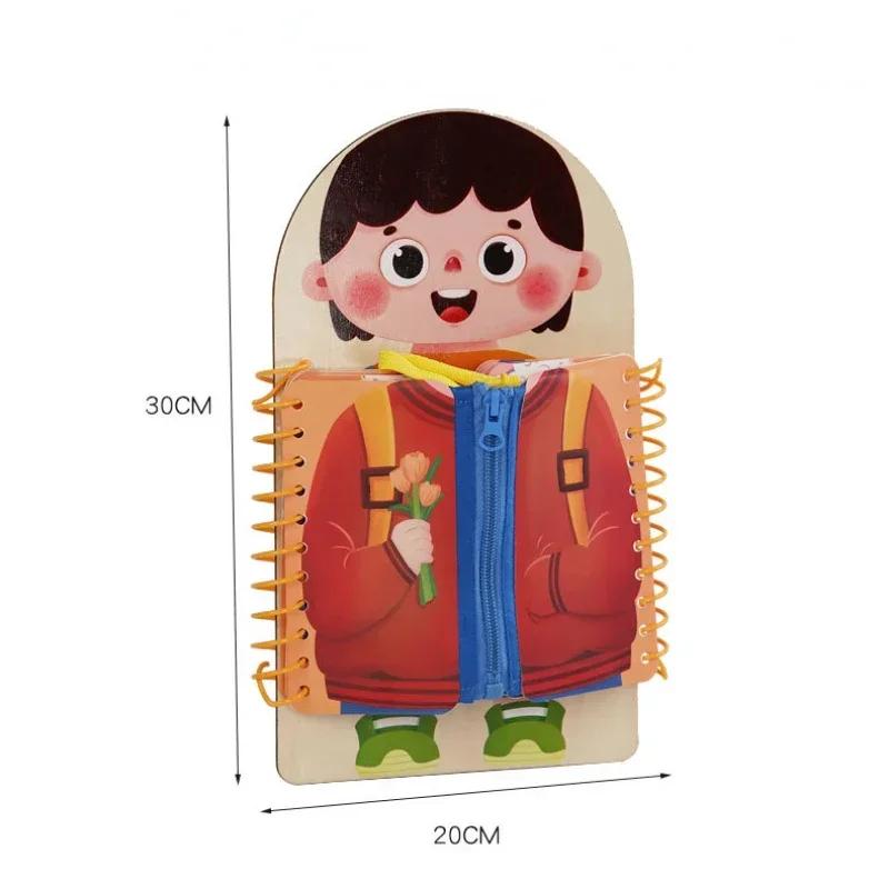 Non-Toxic Kids Busy Book Montessori Toys Fine Motor Skills Training Button Zipper Early Education Games Toddlers Quiet Books Sensory Toys