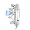 copper Double Heart Ring Bow Starfish Crown Bow Moon Rings Ideal For Women Fine Jewellery Wedding Party Valentines Day Gift