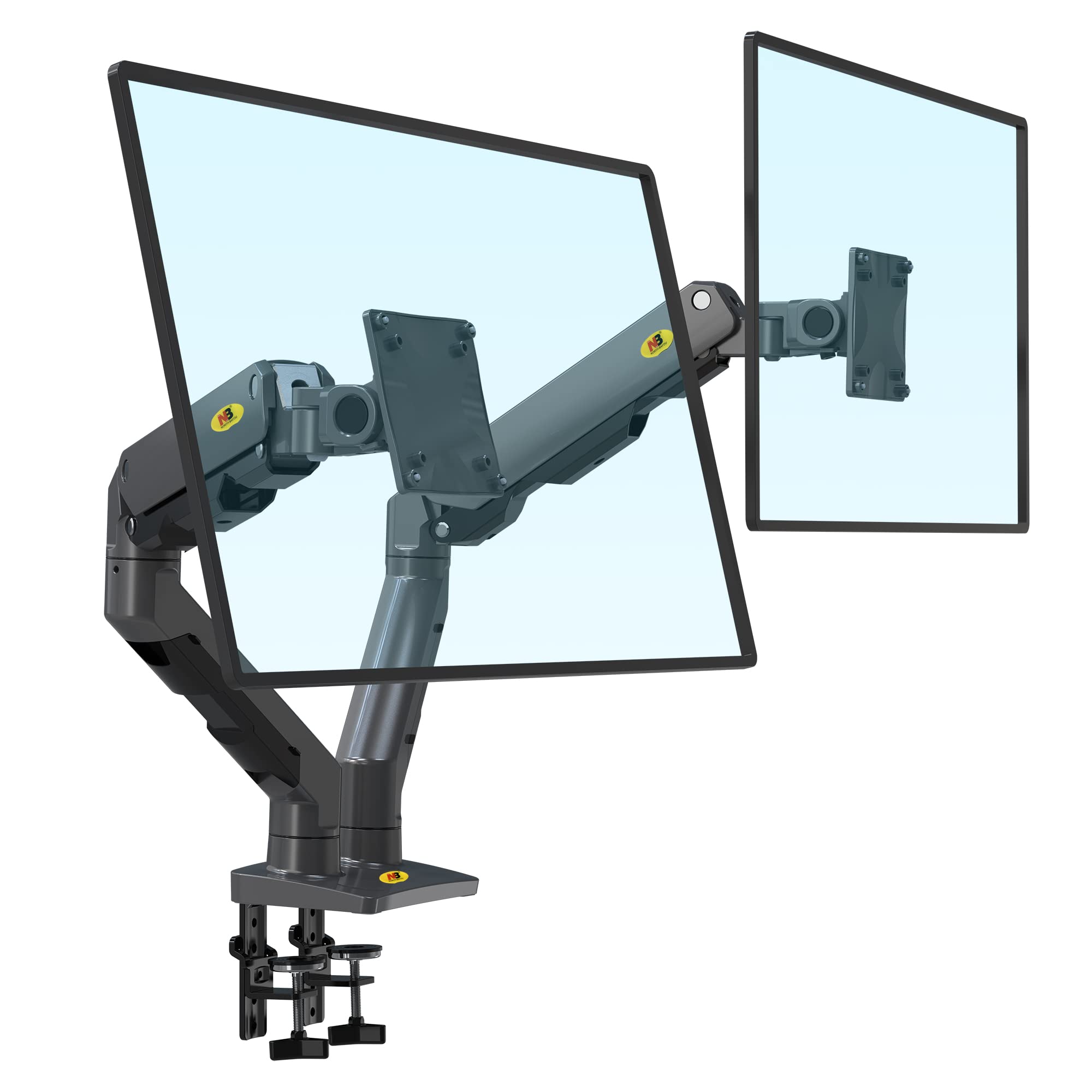 

Dual Monitor LCD Display 2 Supports Up to 34 Load Capacity 2 Screen Monitor Gaming Monitor Gas Grommet Type Clamp VESA Arm, Arm, Screens, Inches,