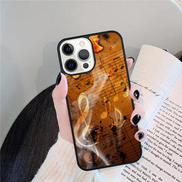 Music Notes Phone Case Cover For iPhone 17 Air 15 16 14 13 12 Pro Max 11 Pro Max Plus Coque Shell
