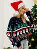Autumn Winter Niche Design Christmas Tree & Snowman Knit Sweater for Women