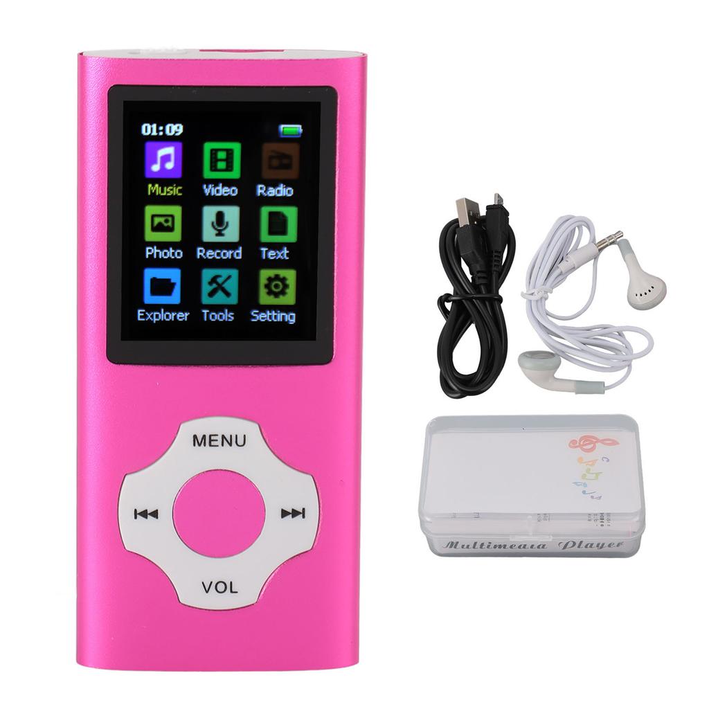 MP3 Player HiFi Lossless Rechargeable 1.8in TFT Screen Portable Music Player with Electronic Book Radio Recorder