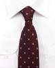 MICHIKO LONDON Brand Made in Silk Jacquard Woven with Small Embroidery Necktie, Japan, 100% (D Pattern Red)