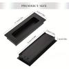 2pcs Recessed Door Handles, 4.37 in Rectangle Sliding Closet Door Handles, Aluminum Alloy Drawer Pulls for Cabinet, Door, Win