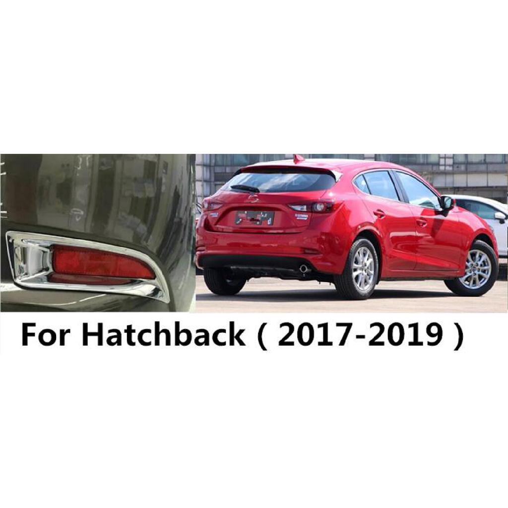 Car ABS Chrome Cover Trim Back Tail Rear Fog Light Lamp Frame Stick Panel For Mazda 3 Mazda3 Axela M3 2014 2015 2016 2017