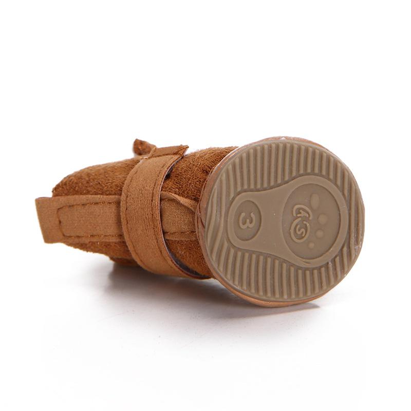 Pet Lambswool Snow Boots for Dogs - Warm Cotton Shoes for Puppies and Small Breeds
