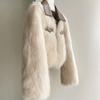 Spring Autumn Collar Loose Fur Coat Women Winter Coat Plush Short Jackets Women
