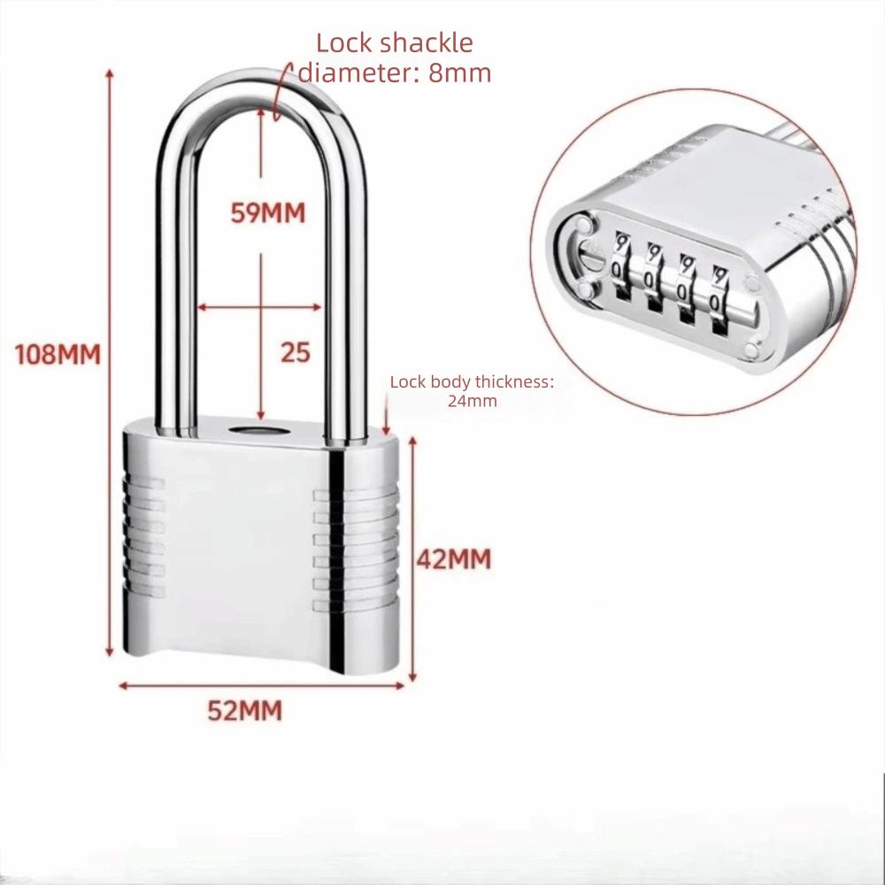 4 Digit Code Keyed Padlock Anti-theft Travel Suitcase Lock  Locker, Gym,Home Office