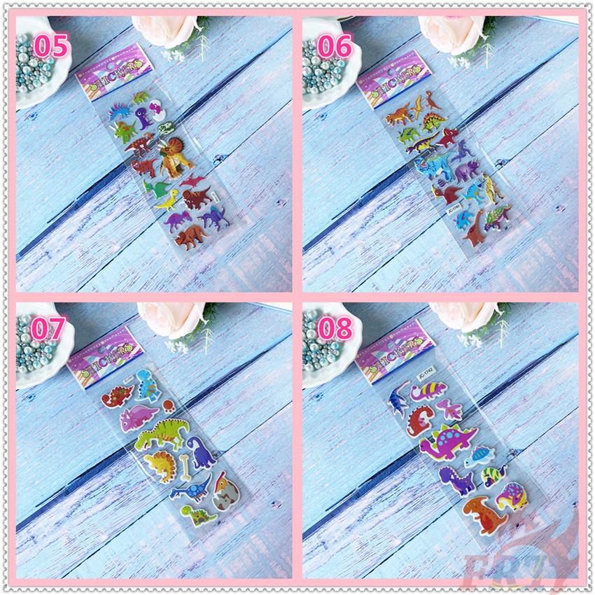 8Sheets/set Q Dinosaurs Kids Rewards Sticker Puffy Bubble KidsToys Stickers