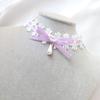 Elegant Lace Collar Necklace Maid Neck Collar Bowknot Lace Choker Necklace Chain Choker Suitable for Cosplay and Parties
