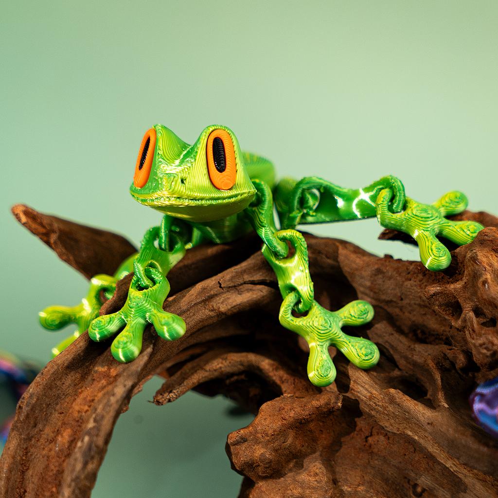 3D Printing Frog Fridge Magnets Joints Movable Tree Frog Refrigerator Magnet Desktop Ornaments Simulated Animal Model Decoration