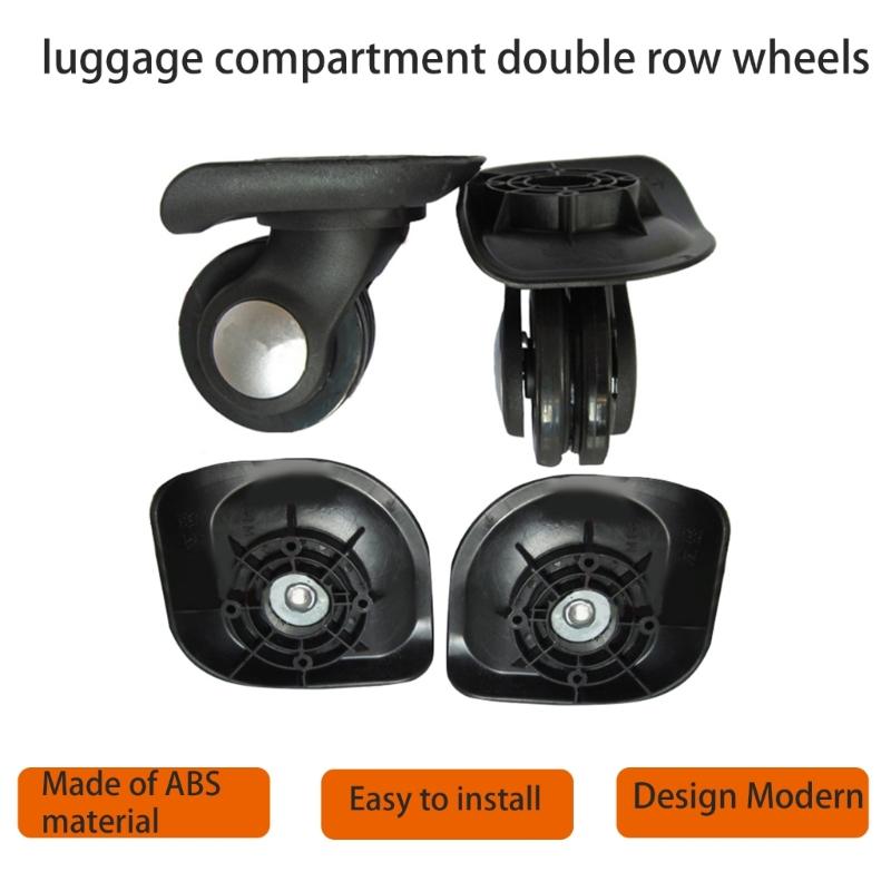 1 Paar Gepäckräder Koffer Doppelreihe 360° Spinner Rollen Ersatzrad Hardware Reparaturset