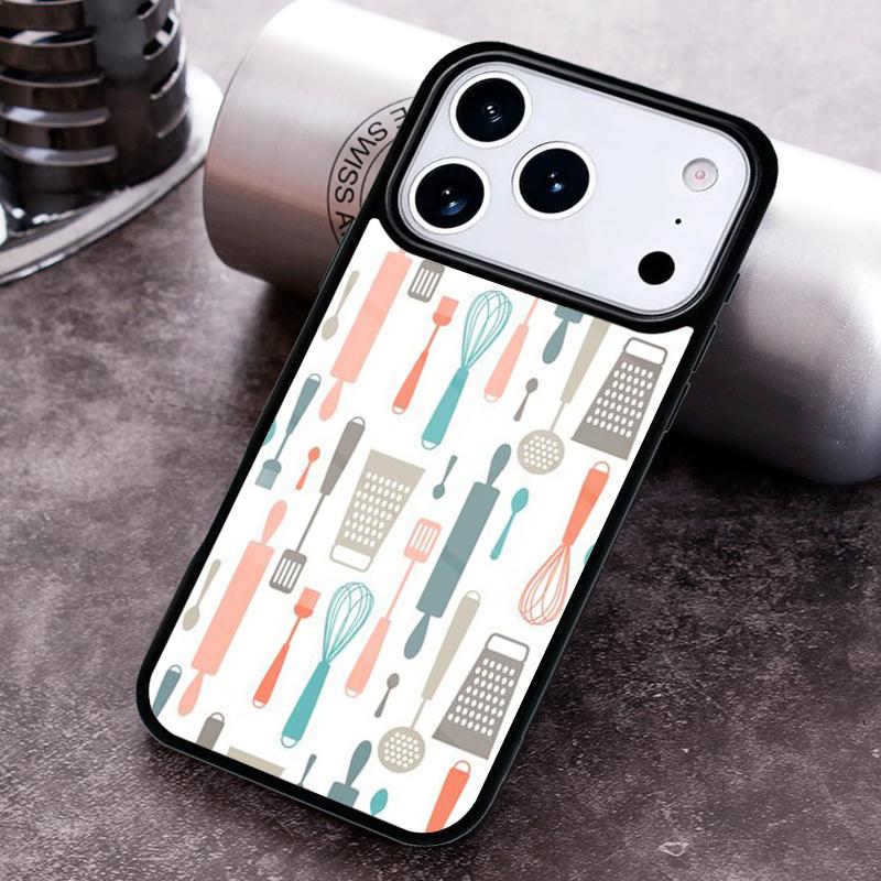Vintage Baking Pattern Phone Case For iPhone 17,16e,15,14,13,12,11,Mini,Pro,MAX soft Silicone Cover