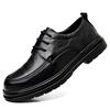 Unisex Thick Sole Leather Shoes Dress Shoes Smart Casual Walking Office Commuting and Travel Everyday Formal Style Sizes 38-44