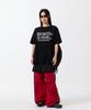 ODDSTUDIO Parachute Wide Nylon Pants - Red / Black