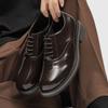 Fashion Classic Men's Leather Lace-Up Casual Shoe Elegant Solid Color Formal Office Business Shoe Comfortable And Anti-Slip Oxford Shoes