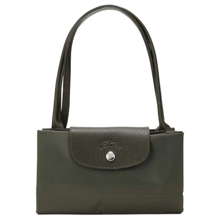 Longchamp Le Pliage Green 28 Long Handle Eco-Friendly Canvas Dumpling Shoulder Tote Bag Medium Women Bags Forest-Green 2605919479