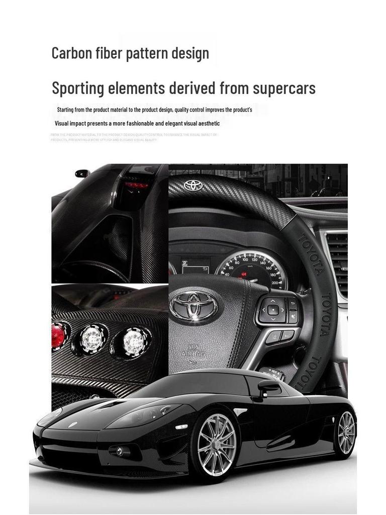 Toyota & Land Rover Steering Wheel Covers: Fits Corolla, Levin, 2023 Camry, Yaris, RAV4