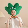 Novel Funny Little Grass Headgear Plush Little Grass Hat Cartoon Plant Headgear Hat Photography Props for Women Men