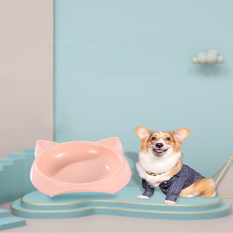 Cute Cat-shaped Pet Bowl Round Dog And Cat Feeding Bowl With Leak-proof And Anti-tipping Features Perfect For Pet Food And Water