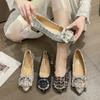 Fashion Spring Autumn Casual Flats Shoes Fashion Pointed Toe Comfortable Non-slip Wear-resistant Simple Metal Decorative Women's Shoes