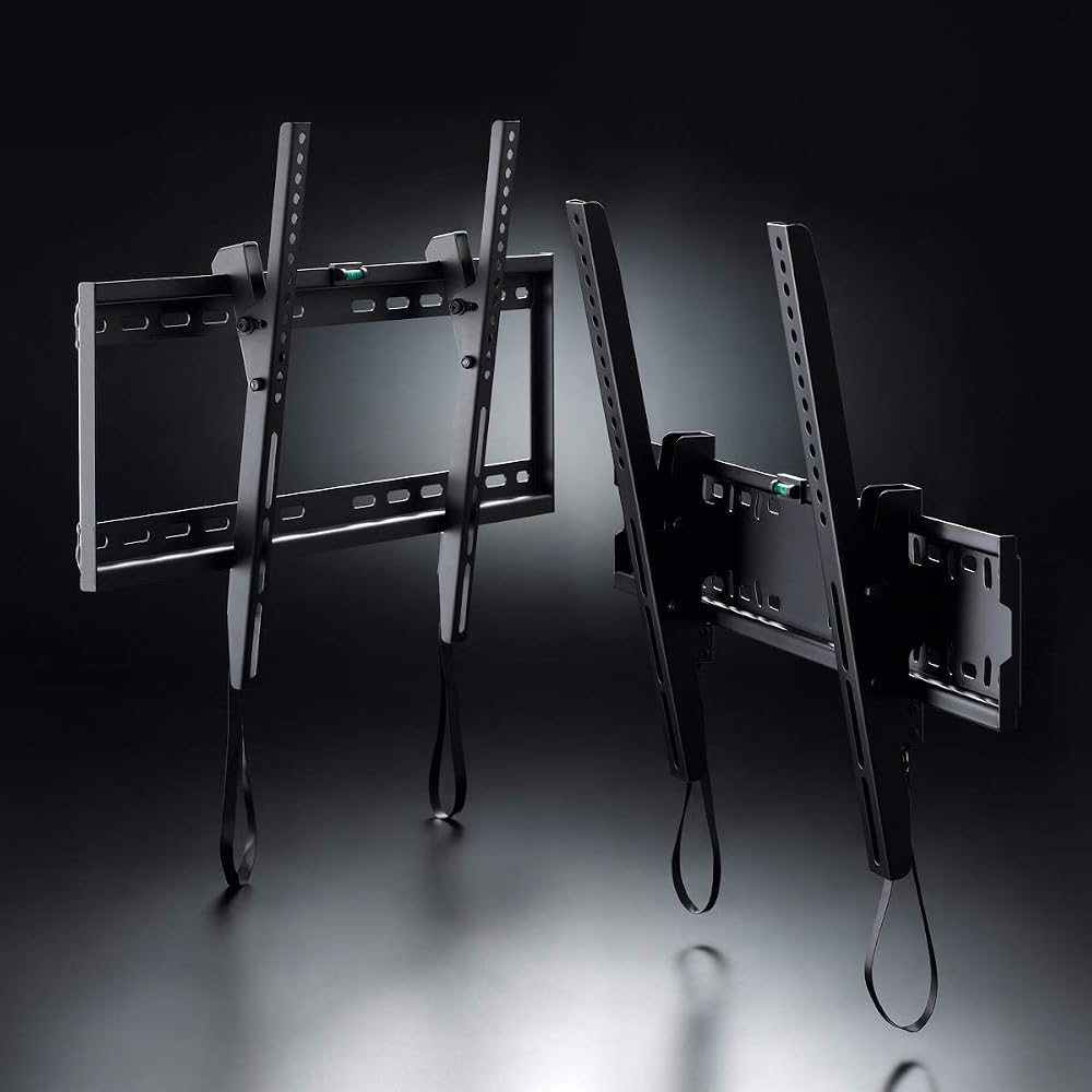 Asahiwood WALL FIT MOUNT TV Wall Mount Bracket, Tilt Type, 40-70 inch, Black, 65cm (W) x 3.8cm (D) x 43cm (H), VESA Mount 75-600mm (W) x 75-400mm (H),
