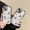Electroplating Violent Bear Mobile Phone Case For Iphone17Promax Rhinestone Epoxy Apple 15 Fine Hole 14 All-Inclusive 13