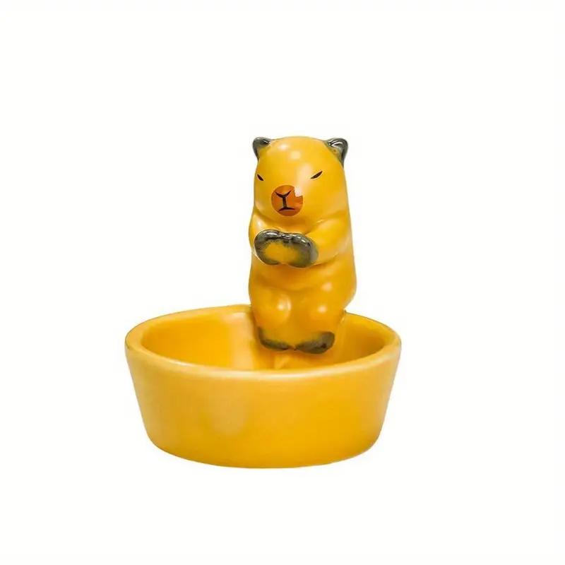 

1 шт. подсвечники для домашнего керамического украшения дома атмосферная лампа милый подсвечник для ароматерапии настольное украшение мультфильм 2 стиля