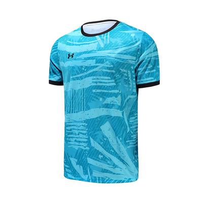 Outdoor Sports Series Training Running Fitness Loose Short Sleeve T-Shirt Men Tops Autumn-Wave-Blue 25500516-438