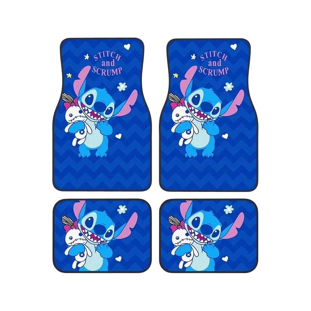 Auto Tapijt Mat Set van 4, Anime Auto Accessoires Interieur Alle Weer Vloermatten Decor met Niet- Zwart Achterkant