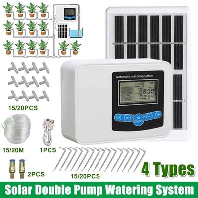 Garden Automatic Drip Irrigation System Timer Solar Double Pump Intelligent Controller Automatic Watering