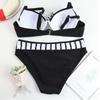 Two Pieces Sets Women Clothing Suit Separates Swimwear Womens Padded Push-up Bra Bikini Set Swimsuit Bathing Suit Patterns Stripe Beachwear