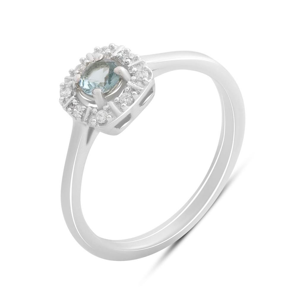 Silver Ring with London Blue Topaz 0.333ct, Item Weight 2.21 Gr (2187639)