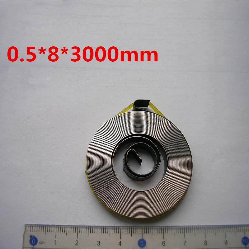 Cheap Flat Small Clock Constant Force Coil Spring Spiral Power Spring, (0.6-0.8)mm Thickness*(5-10)mm Width*(1800-3000)mm Length