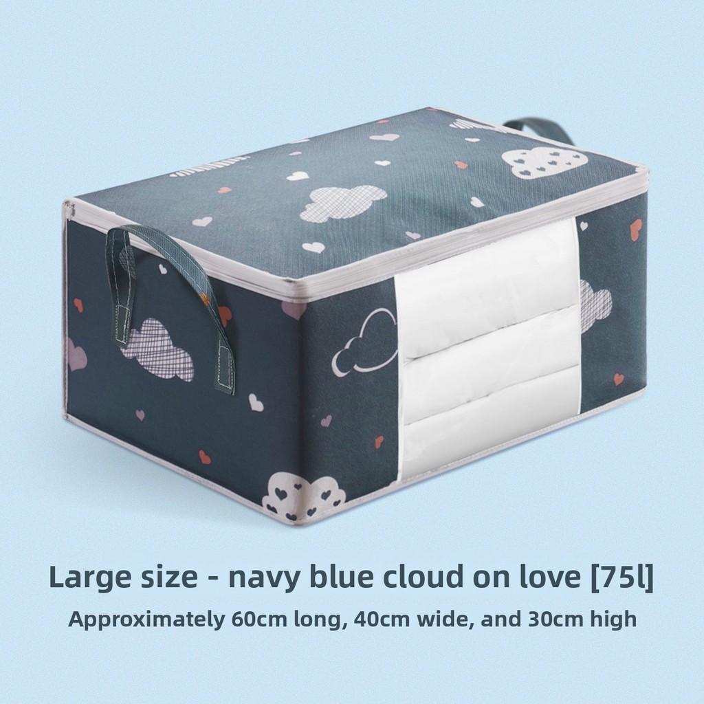 Cubic Fabric Storage Bag For Comforters And Clothes With Dustproof Design For Bedroom Organization
