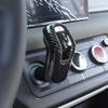 ABS Plastic Car Center Console Gear Shift Knob Cover Trim for Land Rover Defender 110 2020 (Carbon Fiber Style)