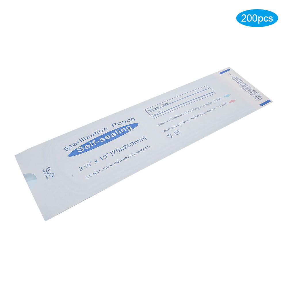 200pcs box 70 x 260mm Self Sealing Pouches Dental Pouches Bags Accessory