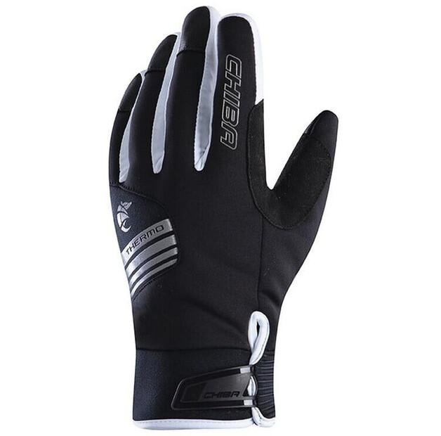 Велосипедные перчатки Chiba Thermo X-Cross (черные/белые) 9,5