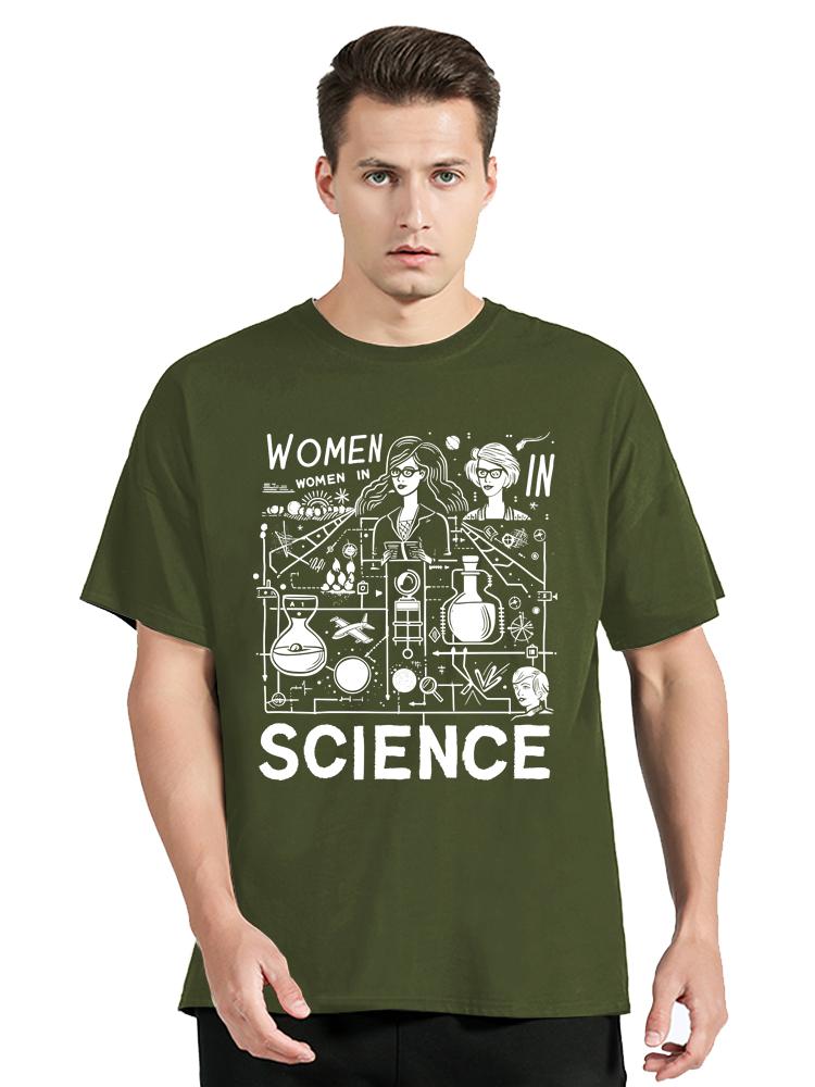 Mens Clothing Women In Science TShirt Funny Science Clothes Street Casual Tops Cotton Tshirt ONeck Fitness T Shirt