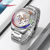 Men's quartz watch waterproof luminous fashion business diamond-encrusted high-end watch quartz men's