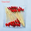 50Pcs/set Christmas Fruit Sticks Disposable Bamboo Sticks Snowflake Christmas Tree Elk Santa Claus Snowman Sticks Xmas Ornaments