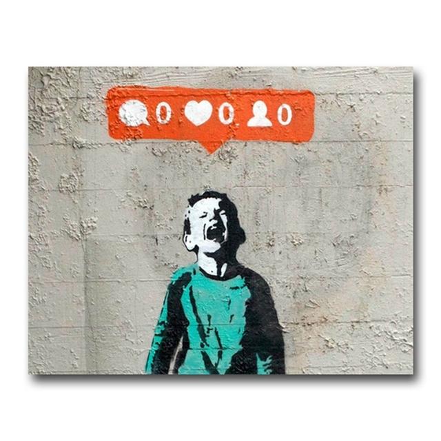 Banksy Painting "Girls and Balloons" Canvas Painting Fashion Home Decor Poster Print Wall Art Picture For Living Room Decoration