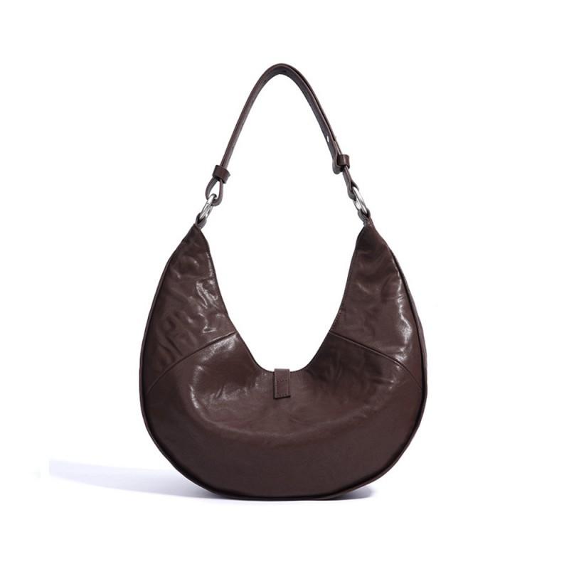 

Leisure Retro Soft Leather Dumpling Bun Fashion Trend Handheld Shoulder Versatile Underarm Bag Length 36 x Width 10 x Height 33cm