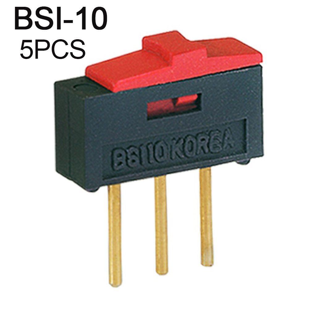 5PCS Mini 2 Position 3 Pin DC12V 0.3A BSI-10/BSI-10H 1P2T Toggle Switch Slide Switch