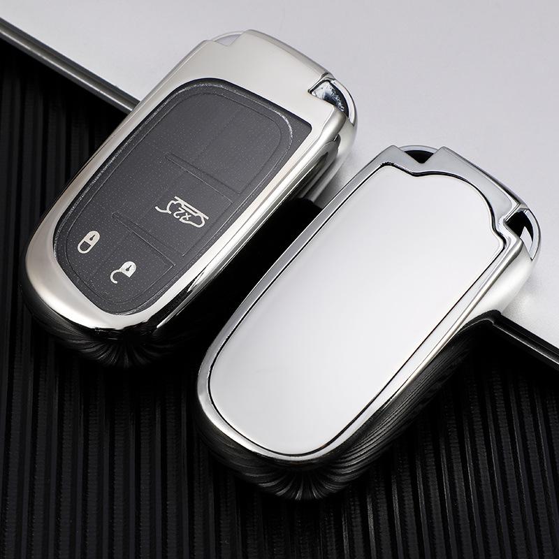 Compatible Key Cover for Jeep Compass, Renegade, Grand Cherokee & Dodge