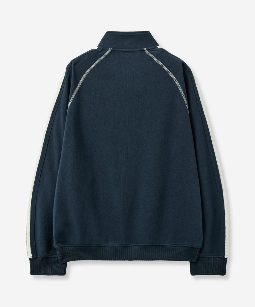 SATUR Lawton Stitch Track Zip-Up Jacket Navy